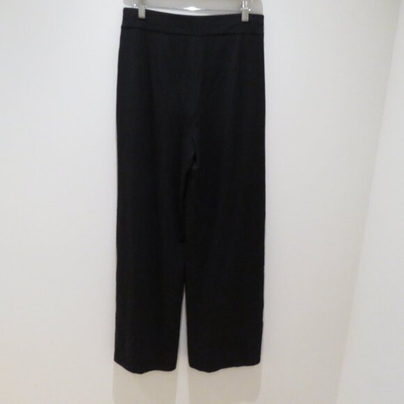 EILEEN FISHER Wide Leg Pant Black Stretch Pull On Size Small Minimalist Travel - Picture 10 of 15
